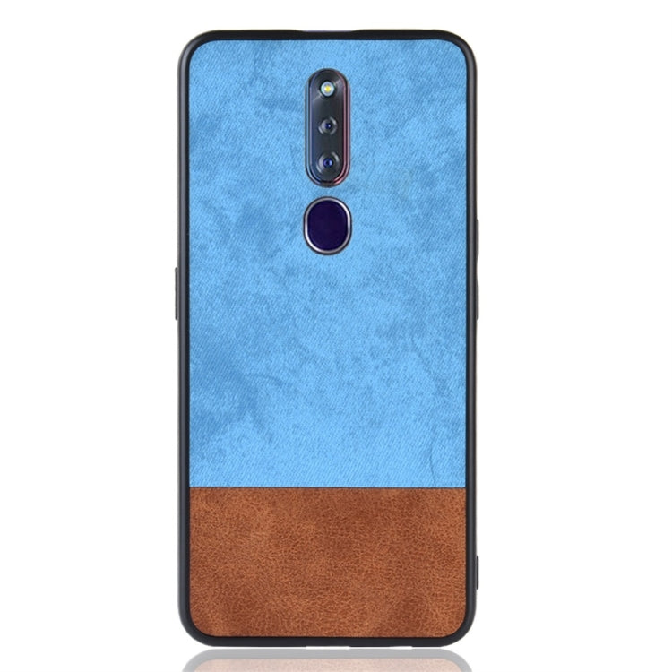 Shockproof Color Matching Denim PC + PU + TPU Protective Case for OPPO F11 Pro