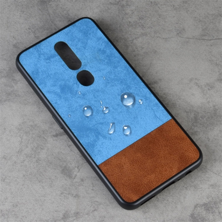 Shockproof Color Matching Denim PC + PU + TPU Protective Case for OPPO F11 Pro