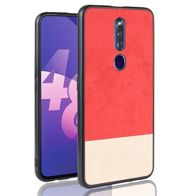 Shockproof Color Matching Denim PC + PU + TPU Protective Case for OPPO F11 Pro