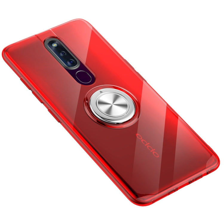 Ultra-thin TPU Protective Case for OPPO F11 Pro, with 360 Degree Rotation Holder (Red)
