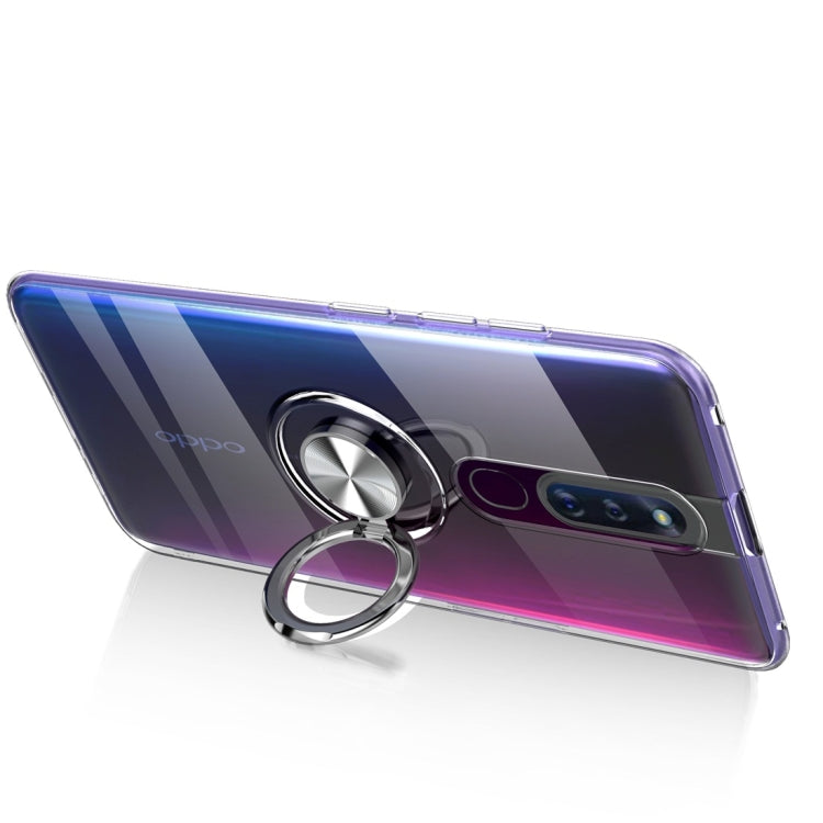 Ultra-thin TPU Protective Case for OPPO F11 Pro, with 360 Degree Rotation Holder (Red)