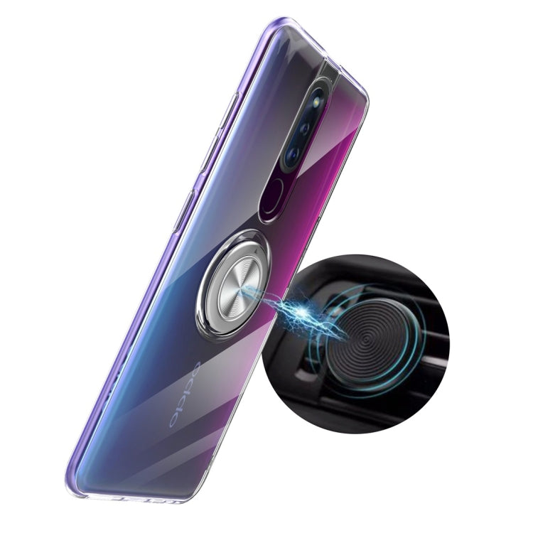 Ultra-thin TPU Protective Case for OPPO F11 Pro, with 360 Degree Rotation Holder (Red)