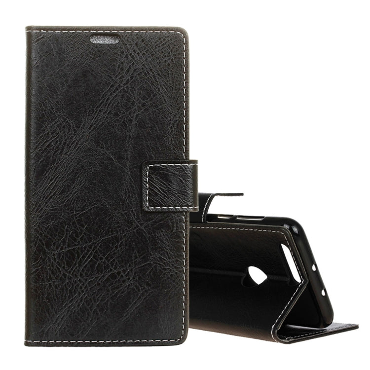 Retro Crazy Horse Texture Horizontal Flip Leather Case for OPPO Realme 2, with Holder & Card Slots & Photo Frame