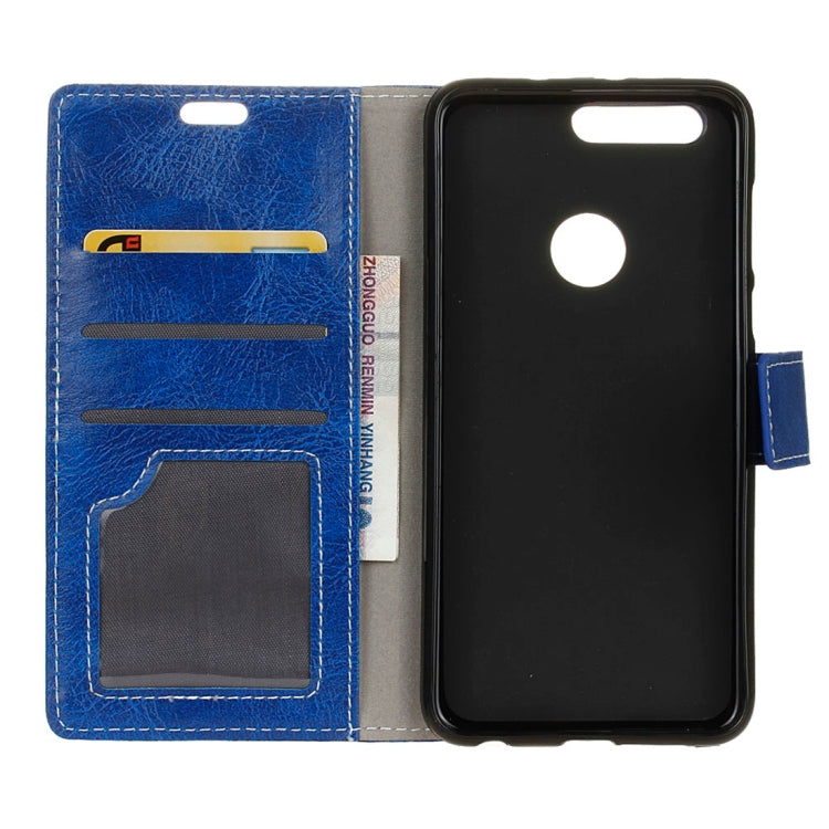 Retro Crazy Horse Texture Horizontal Flip Leather Case for OPPO Realme 2, with Holder & Card Slots & Photo Frame