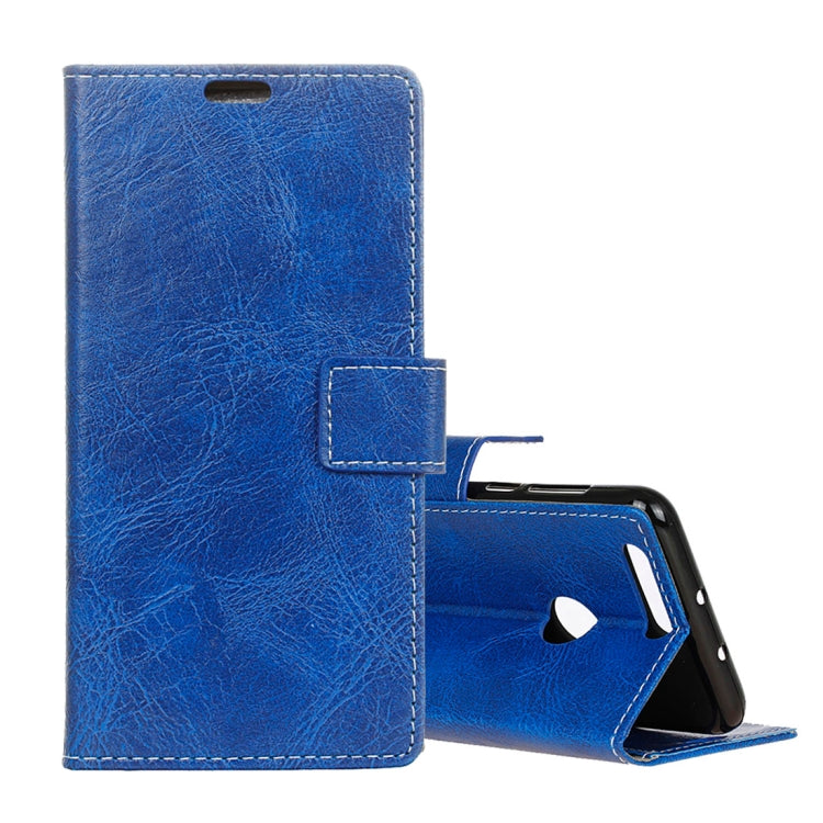 Retro Crazy Horse Texture Horizontal Flip Leather Case for OPPO Realme 2, with Holder & Card Slots & Photo Frame