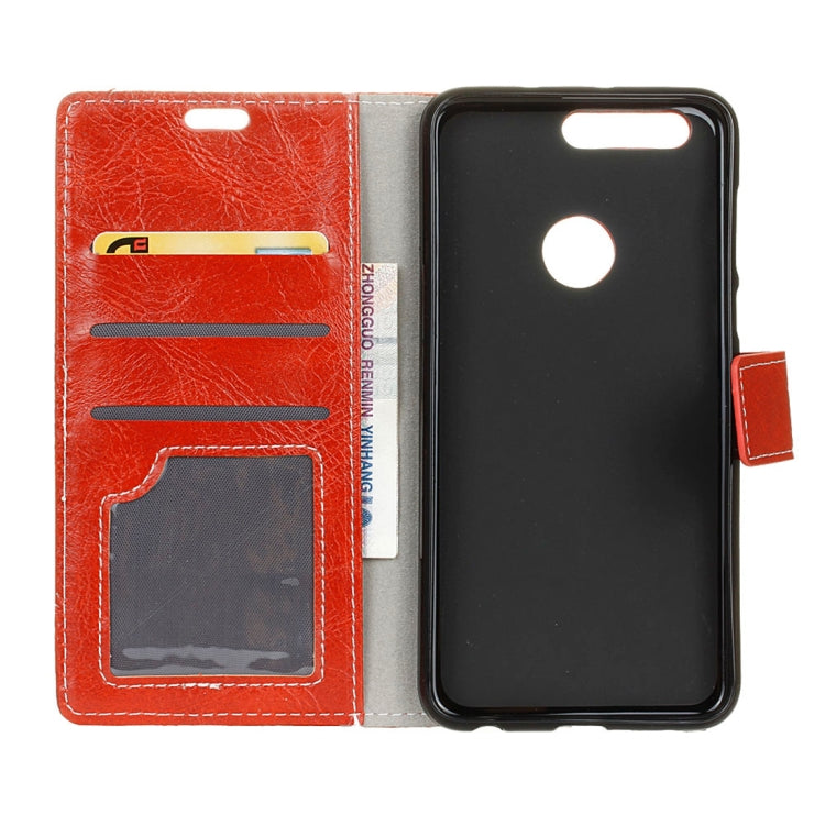 Retro Crazy Horse Texture Horizontal Flip Leather Case for OPPO Realme 2, with Holder & Card Slots & Photo Frame