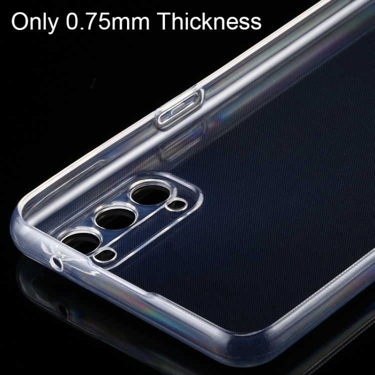 For OPPO Reno 4 5G 0.75mm Ultra-Thin Transparent TPU Protective Case