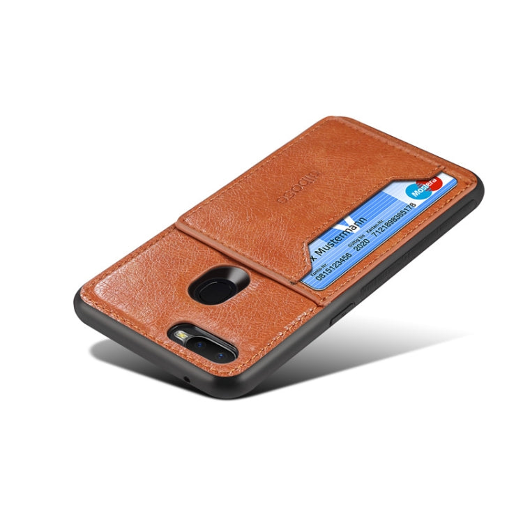 Crazy Horse Texture PU Leather Case for Oppo F9 & F9 Pro & A7X REALME 2 Pro, with Holder & Card Slots