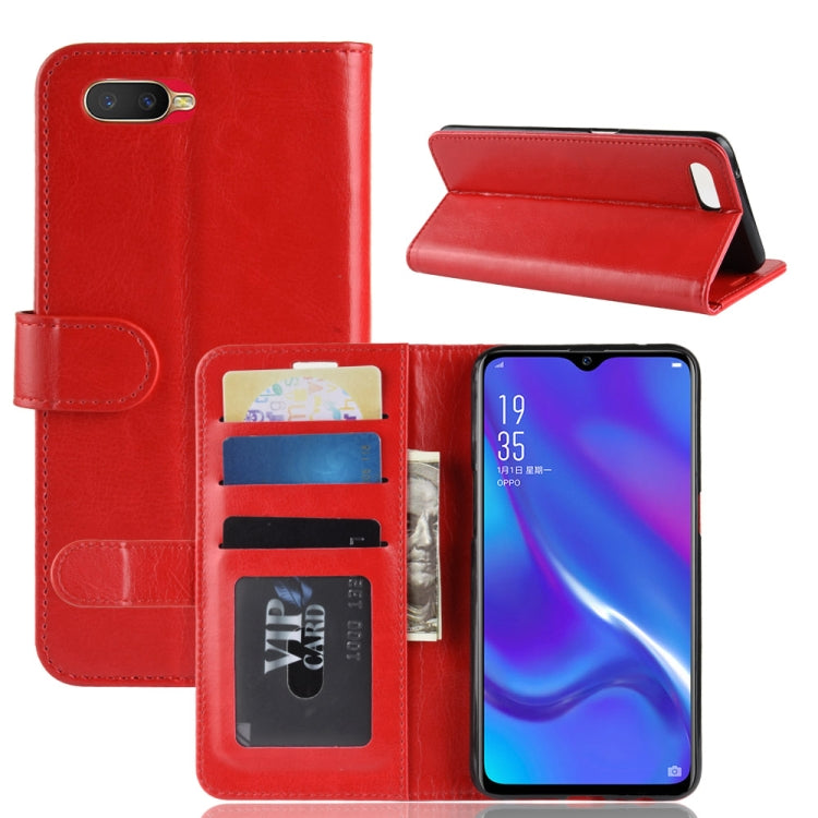 R64 Texture Single Fold Horizontal Flip Leather Case for OPPO K1, with Holder & Card Slots & Wallet