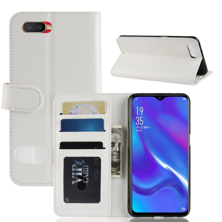 R64 Texture Single Fold Horizontal Flip Leather Case for OPPO K1, with Holder & Card Slots & Wallet