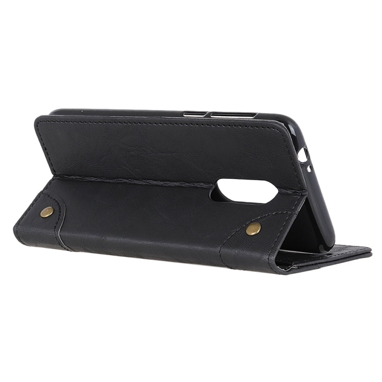 Copper Buckle Retro Crazy Horse Texture Horizontal Flip Leather Case for OPPO R17 Pro, with Holder & Card Slots & Wallet