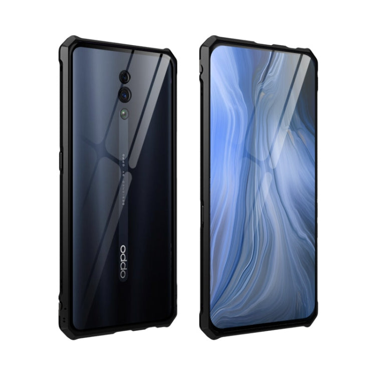 Buckle Series Metal Frame + Tempered Glass Protective Case for OPPO Reno