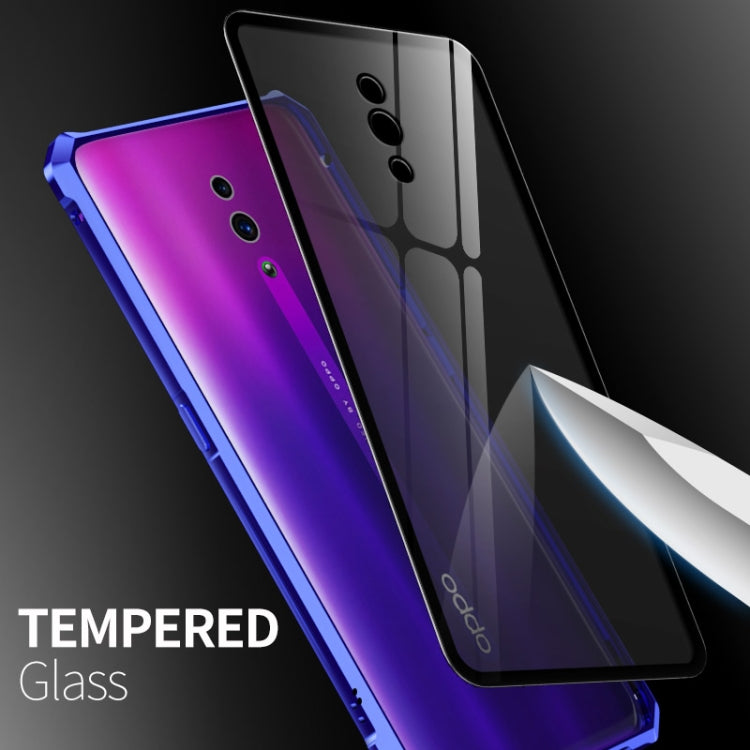 Buckle Series Metal Frame + Tempered Glass Protective Case for OPPO Reno