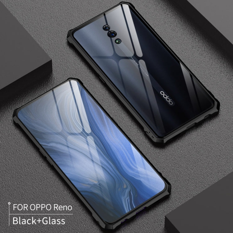 Buckle Series Metal Frame + Tempered Glass Protective Case for OPPO Reno
