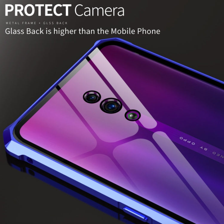 Buckle Series Metal Frame + Tempered Glass Protective Case for OPPO Reno