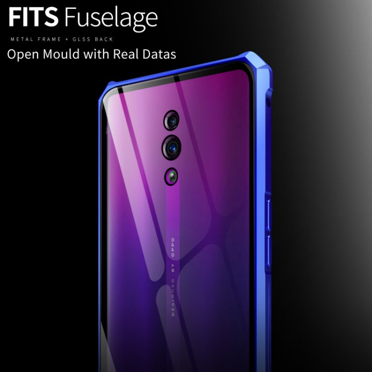 Buckle Series Metal Frame + Tempered Glass Protective Case for OPPO Reno