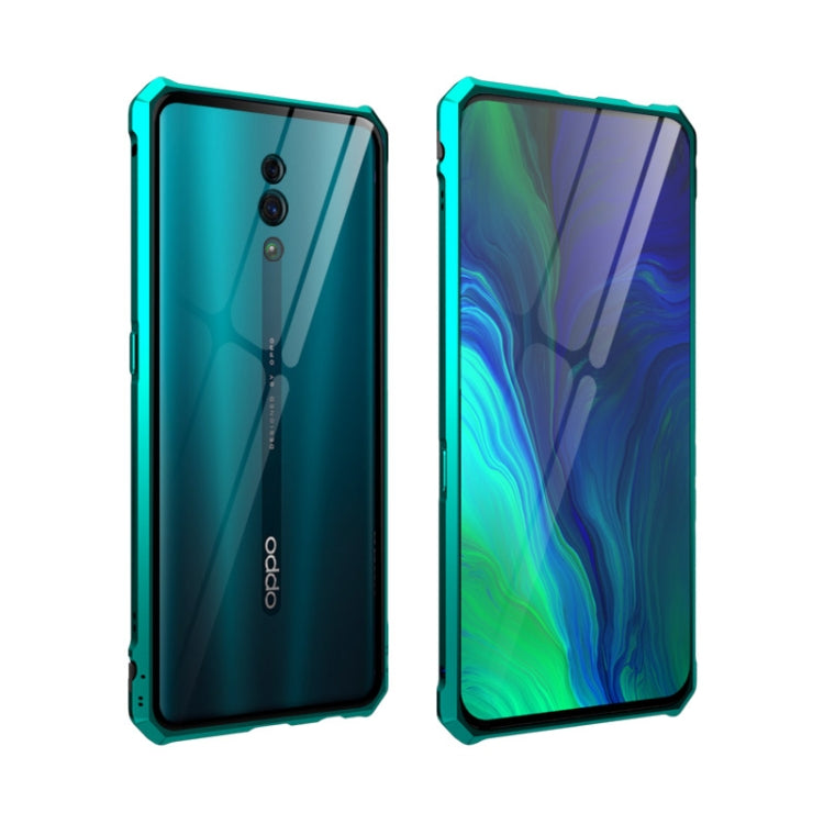 Buckle Series Metal Frame + Tempered Glass Protective Case for OPPO Reno