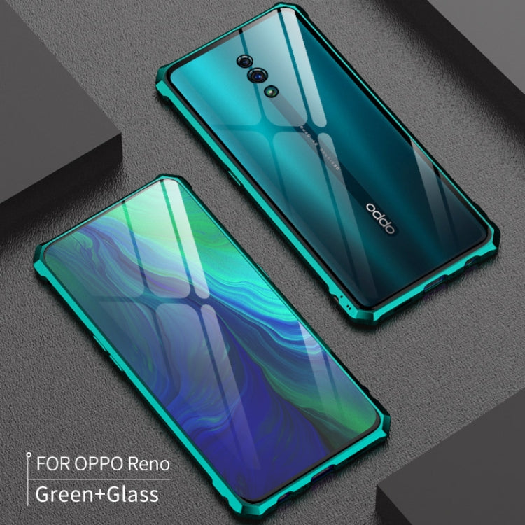 Buckle Series Metal Frame + Tempered Glass Protective Case for OPPO Reno