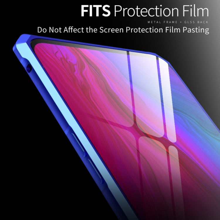 Buckle Series Metal Frame + Tempered Glass Protective Case for OPPO Reno