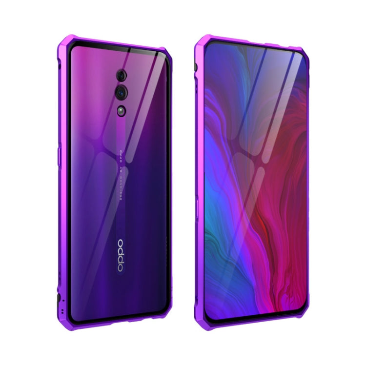 Buckle Series Metal Frame + Tempered Glass Protective Case for OPPO Reno