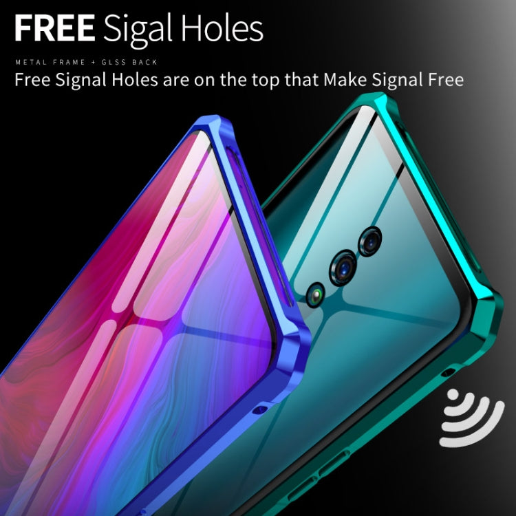 Buckle Series Metal Frame + Tempered Glass Protective Case for OPPO Reno