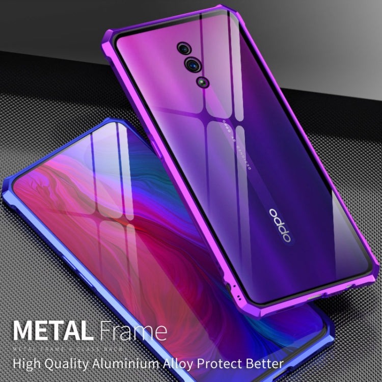 Buckle Series Metal Frame + Tempered Glass Protective Case for OPPO Reno