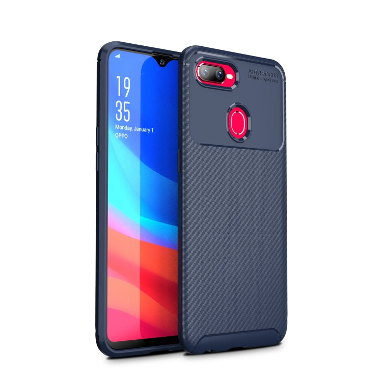 Carbon Fiber Texture Shockproof TPU Case for OPPO F9 / Realme U1