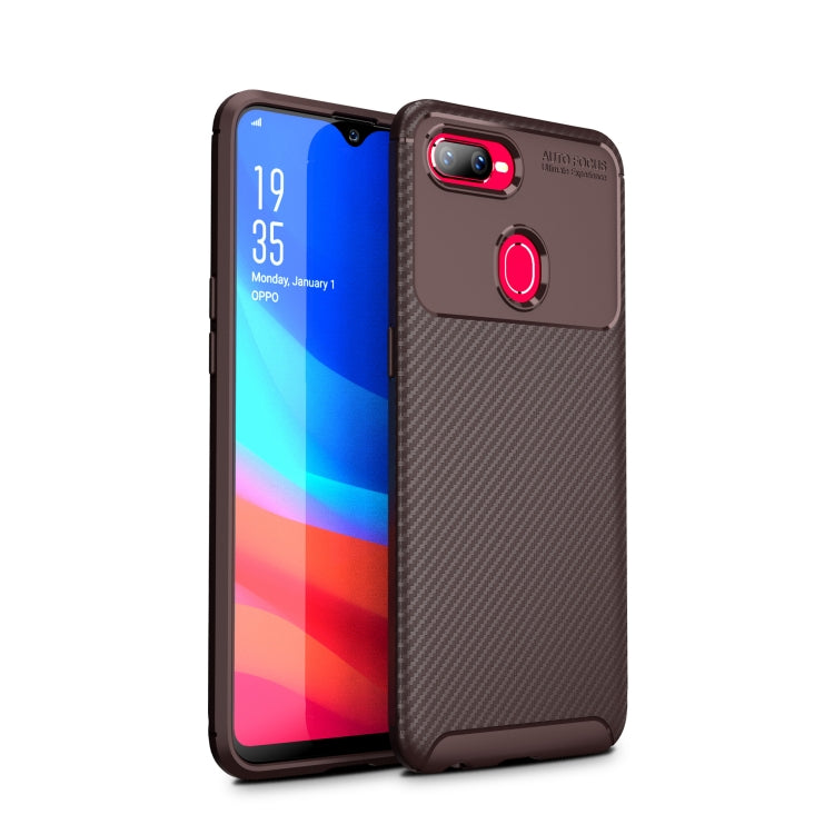Carbon Fiber Texture Shockproof TPU Case for OPPO F9 / Realme U1