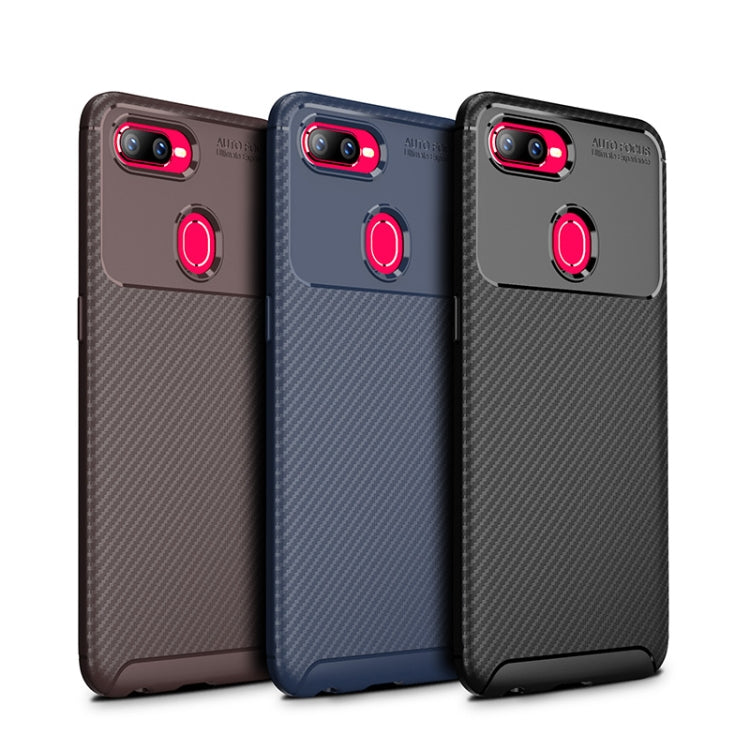 Carbon Fiber Texture Shockproof TPU Case for OPPO F9 / Realme U1