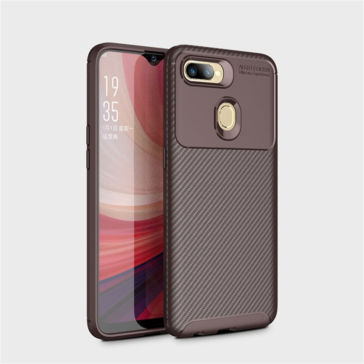 Carbon Fiber Texture Shockproof TPU Case for OPPO A7