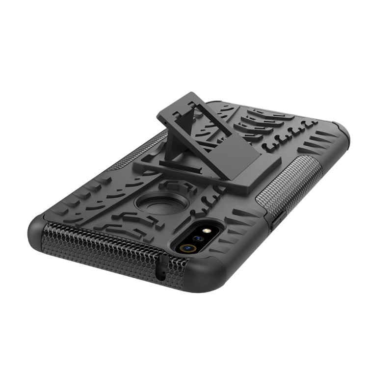Shockproof PC + TPU Tire Pattern Case for OPPO Realme 3 Pro, with Holder