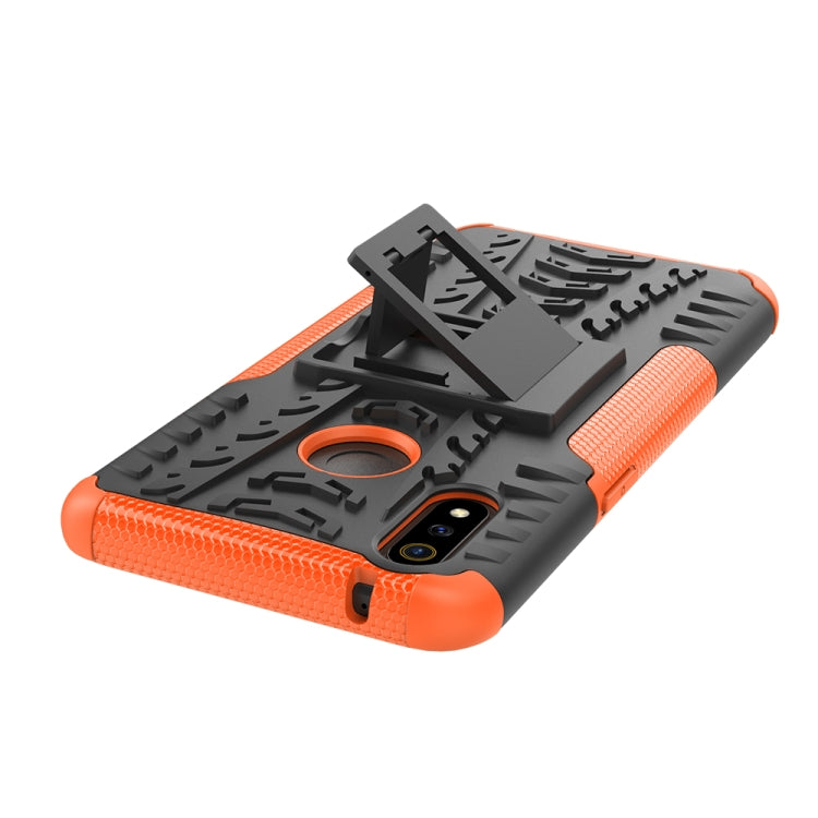 Shockproof PC + TPU Tire Pattern Case for OPPO Realme 3 Pro, with Holder