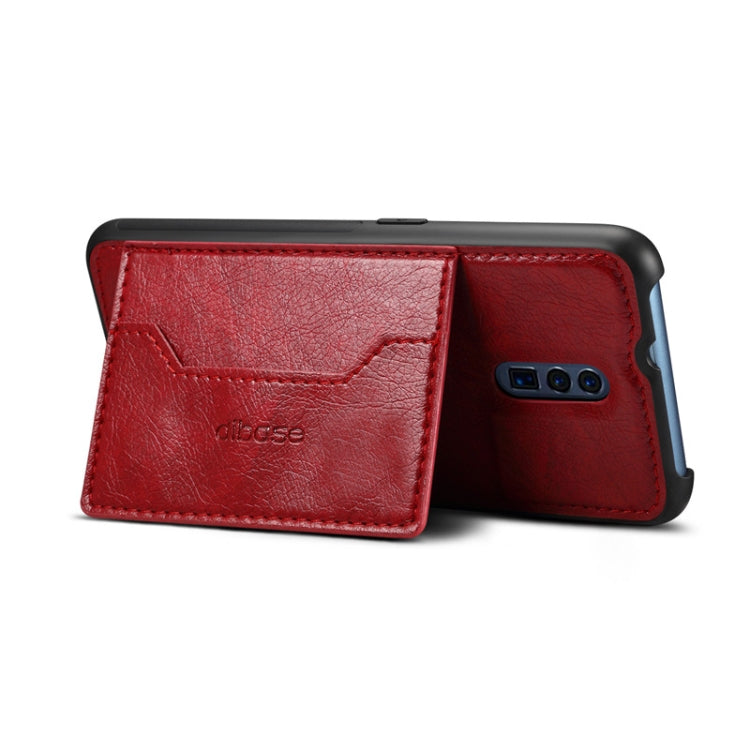 TPU + PC + PU Crazy Horse Texture Protective Case for OPPO Reno, with Holder & Card Slots