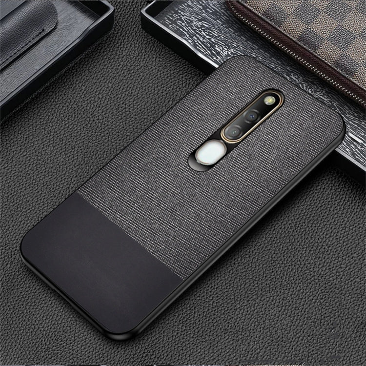 Shockproof Splicing PU + Cloth Protective Case for OPPO F11 Pro