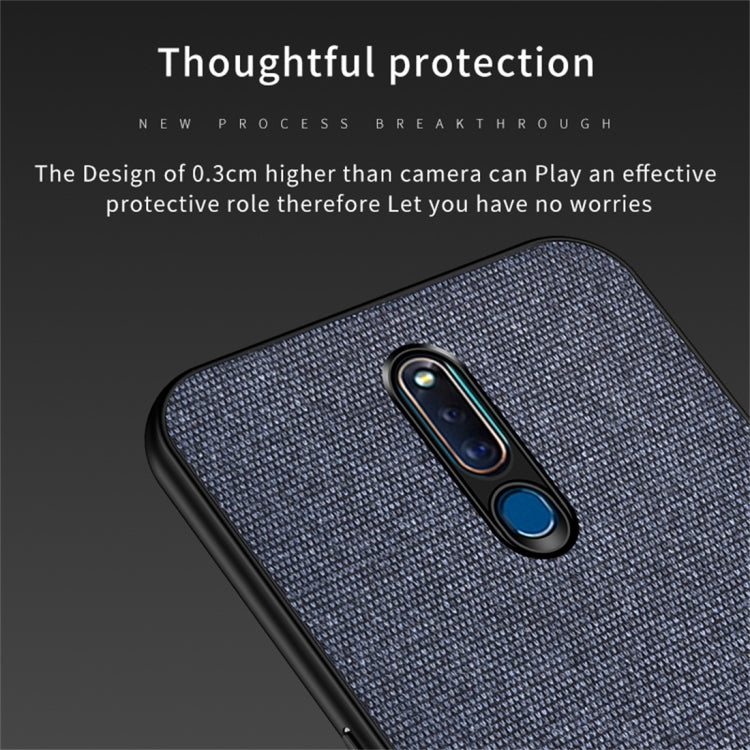 Shockproof Splicing PU + Cloth Protective Case for OPPO F11 Pro