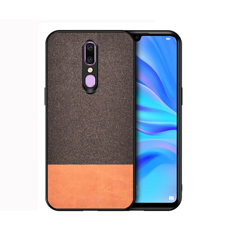 Shockproof Splicing PU + Cloth Protective Case for OPPO F11