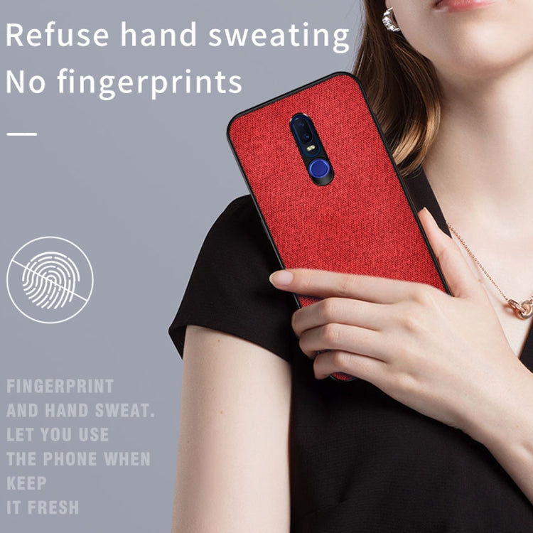 Shockproof Splicing PU + Cloth Protective Case for OPPO R19