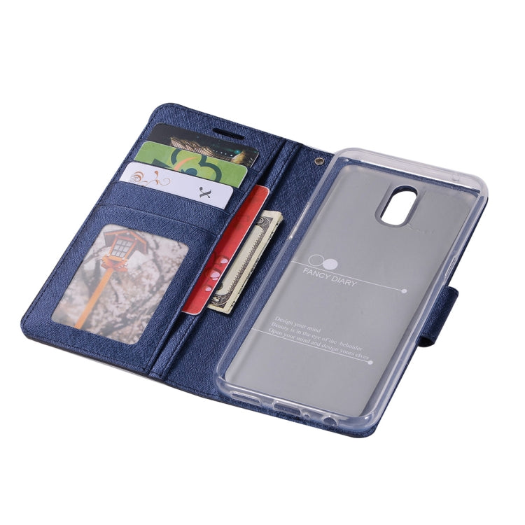Silk Texture Horizontal Flip Leather Case for OPPO R17, with Holder & Card slots & Wallet & Photo Frame