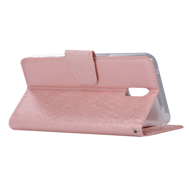 Silk Texture Horizontal Flip Leather Case for OPPO R17, with Holder & Card slots & Wallet & Photo Frame