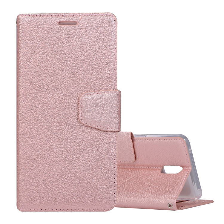 Silk Texture Horizontal Flip Leather Case for OPPO R17, with Holder & Card slots & Wallet & Photo Frame
