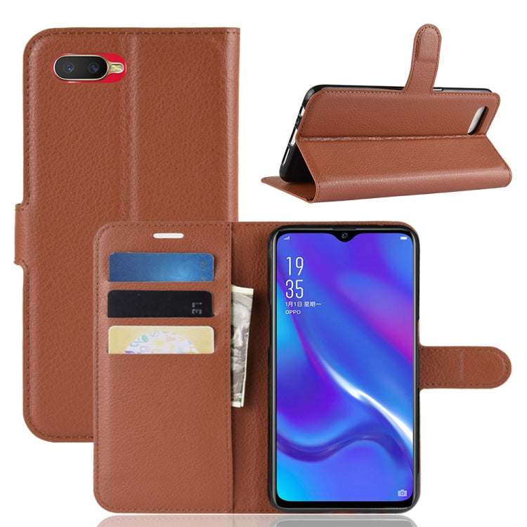 Litchi Texture Horizontal Flip Leather Case for OPPO K1, with Holder & Card Slots & Wallet