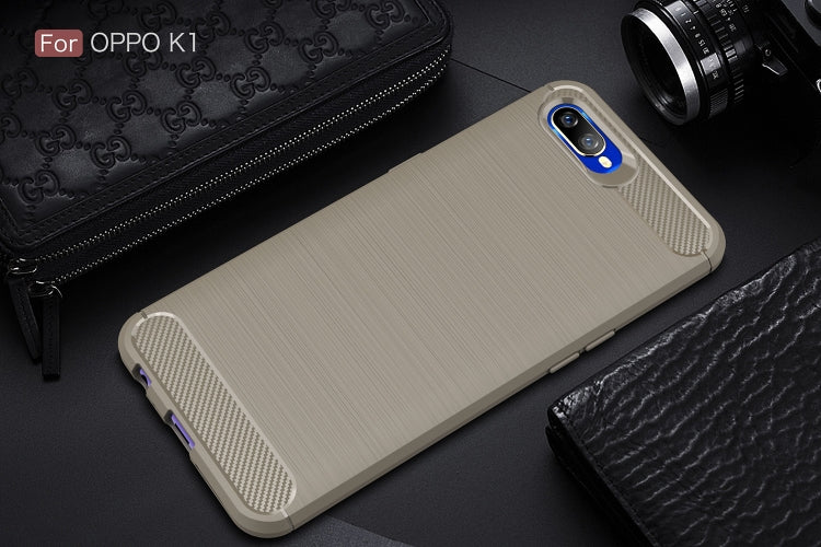 Brushed Texture Carbon Fiber TPU Case for OPPO K1