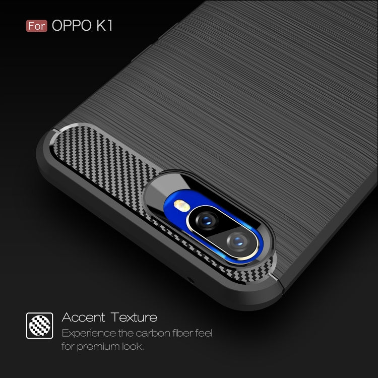 Brushed Texture Carbon Fiber TPU Case for OPPO K1