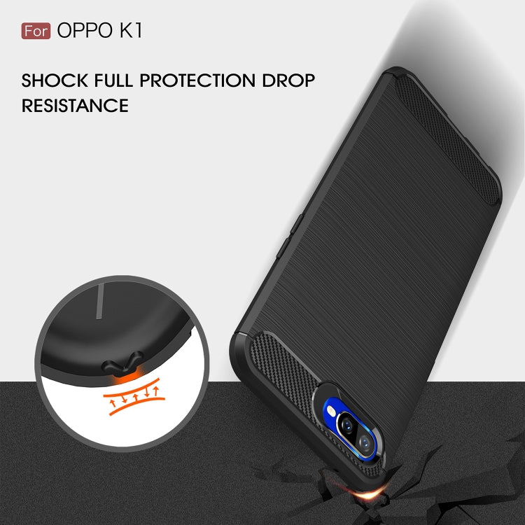 Brushed Texture Carbon Fiber TPU Case for OPPO K1