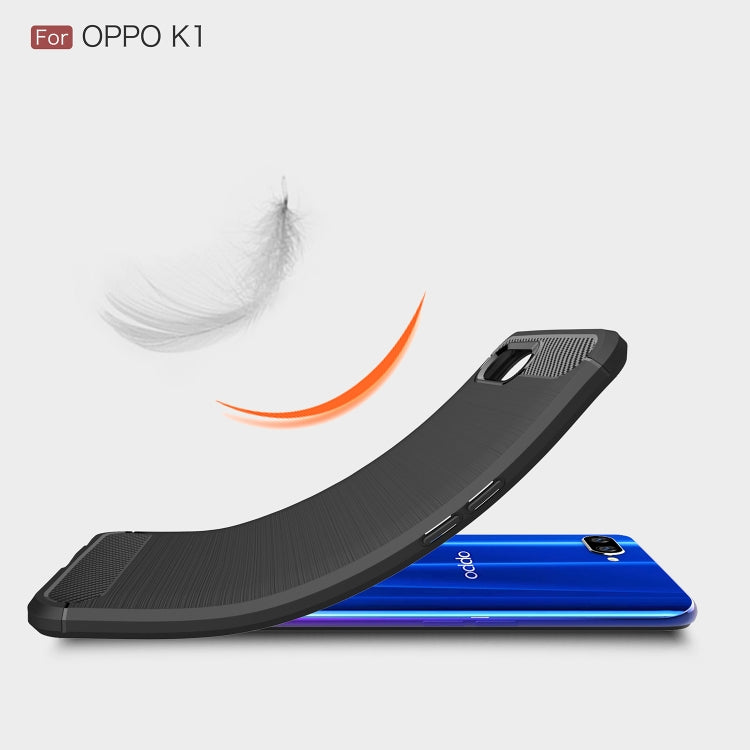 Brushed Texture Carbon Fiber TPU Case for OPPO K1