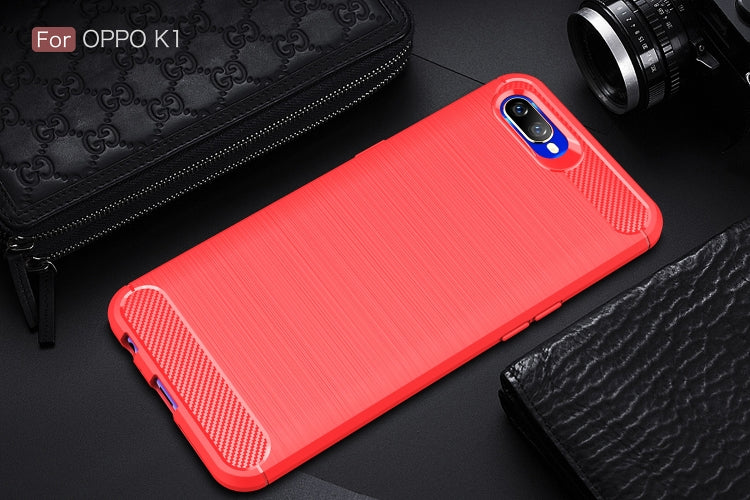 Brushed Texture Carbon Fiber TPU Case for OPPO K1
