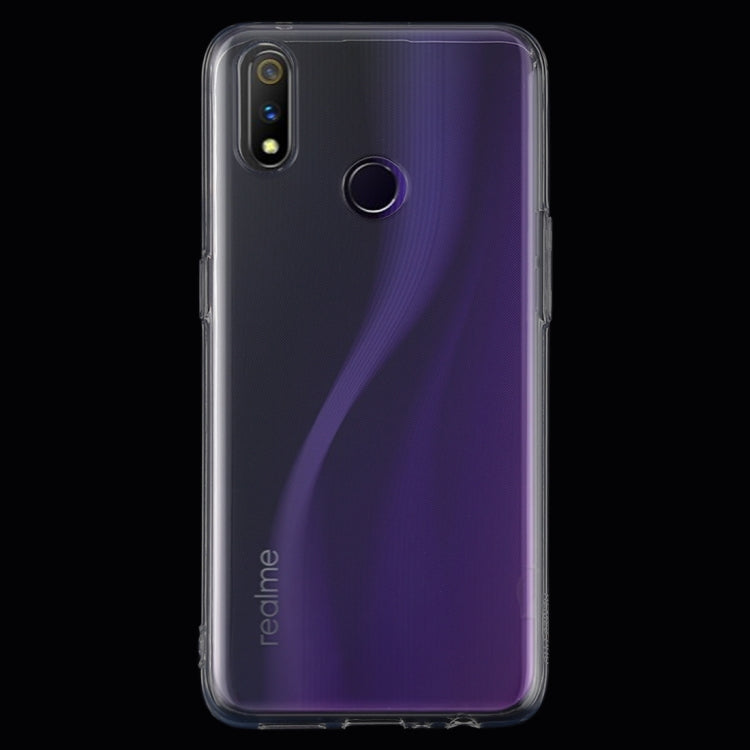 50 PCS 0.75mm Ultrathin Transparent TPU Soft Protective Case for OPPO Realme 3