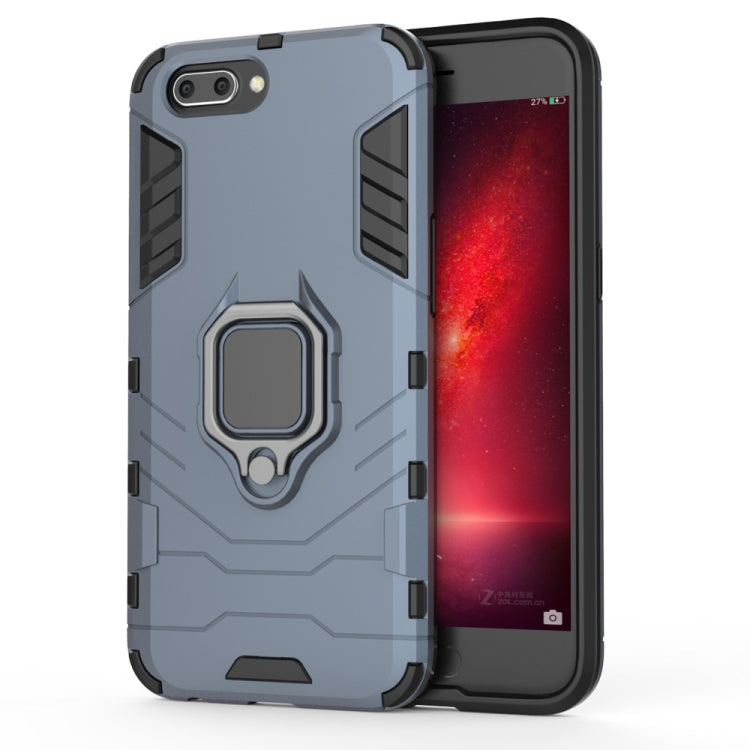 PC + TPU Shockproof Protective Case for OPPO R11, with Magnetic Ring Holder