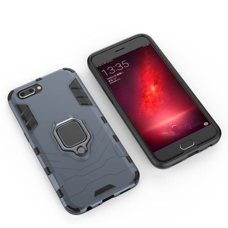 PC + TPU Shockproof Protective Case for OPPO R11, with Magnetic Ring Holder