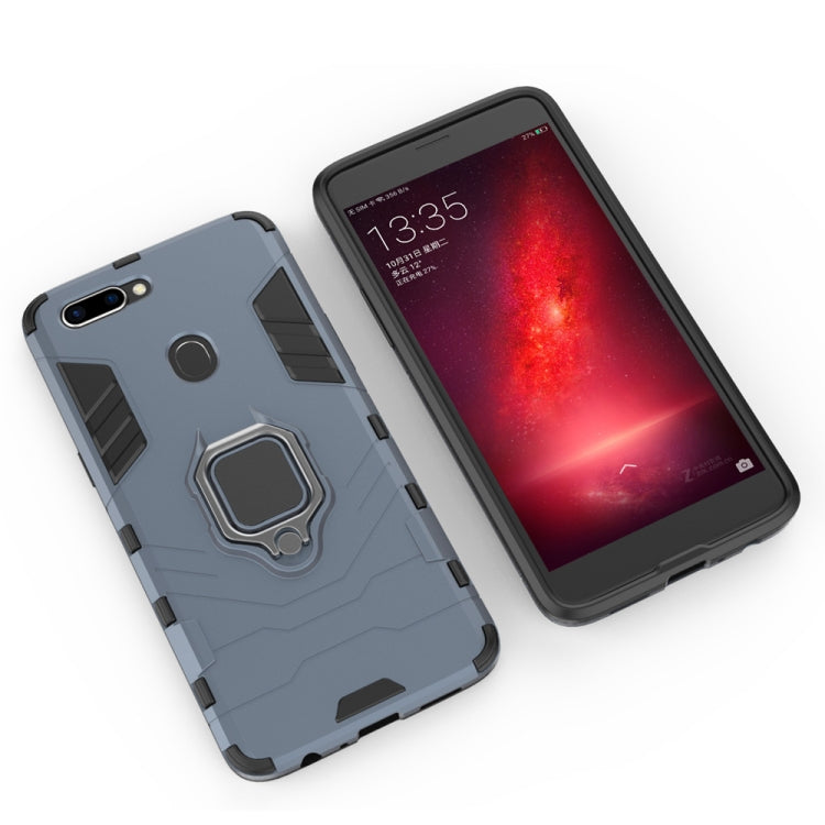 PC + TPU Shockproof Protective Case for OPPO R11s Plus, with Magnetic Ring Holder